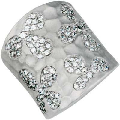 Flower Ring with Cubic Zirconia