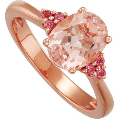 Genuine Morganite & Pink Tourmaline Ring 