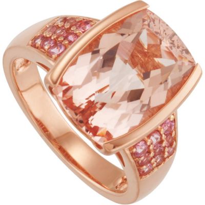 Genuine Morganite & Pink Tourmaline Ring