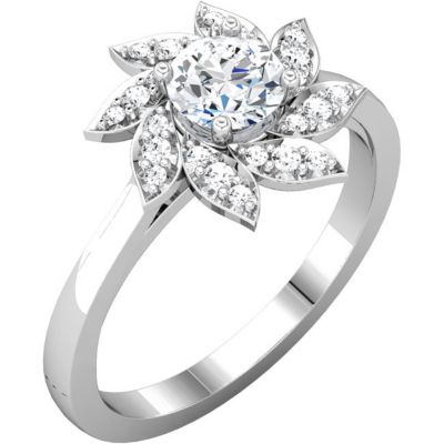 Floral-Inspired Engagement Ring						