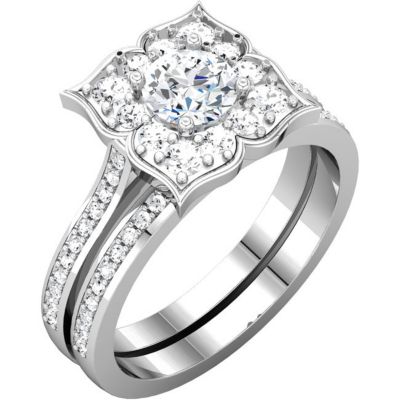 Semi-Mount Engagement Ring or Matching Band						