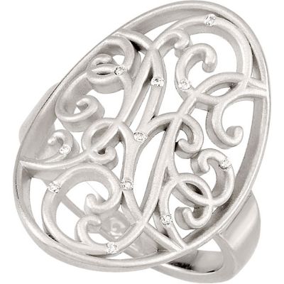 .06 ct tw Diamond Scroll Ring 