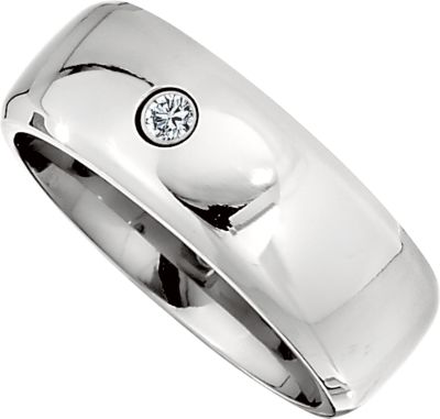 .05 ct Diamond Titanium Band