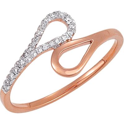 1/10 ct tw Diamond Ring with Rhodium Plating