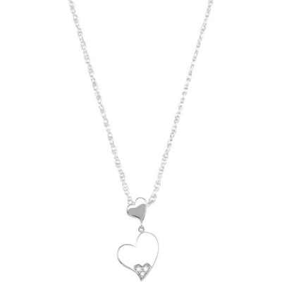 .02 ct tw Diamond Heart Necklace