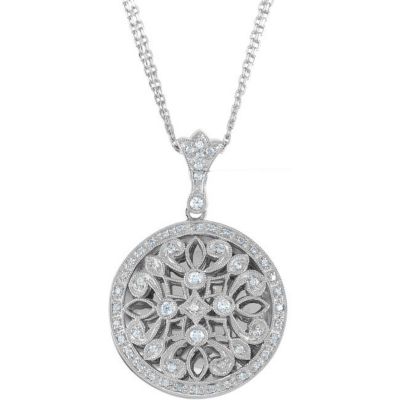 Cubic Zirconia Locket Necklace
