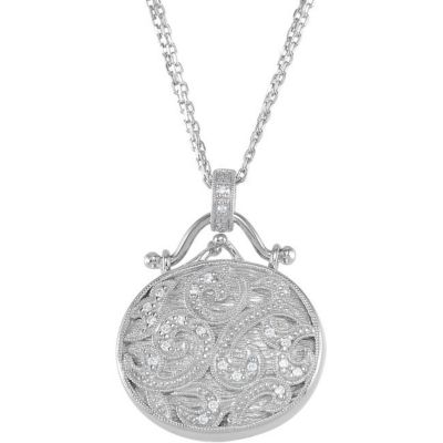 Cubic Zirconia Locket Necklace