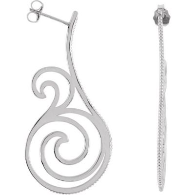 Precious Metal Fashion Earrings with Backs