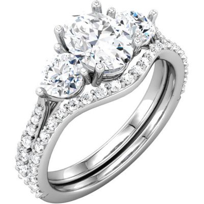 Semi-mount Engagement Ring or Matching Band