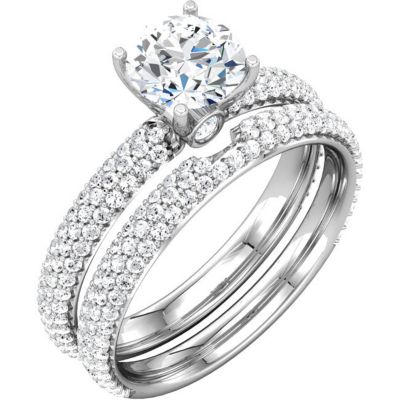Semi-Mount Engagement Ring or Matching Band
