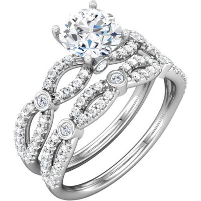 Semi-Mount Engagement Ring or Matching Band