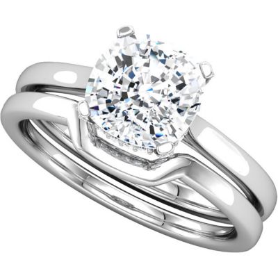 Semi-Mount Engagement Ring or Matching Band