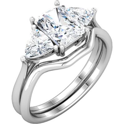 Semi-Mount Engagement Ring or Matching Band