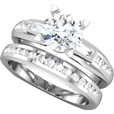 Semi-Mount Engagement Ring or Matching Band