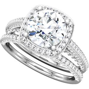 Semi-mount Engagement Ring or Matching Band