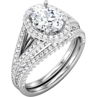 Semi-Mount Engagement Ring or Matching Band				