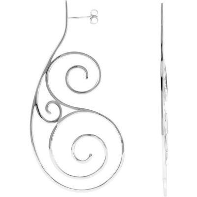 Precious Metal Fashion Earrings with Backs