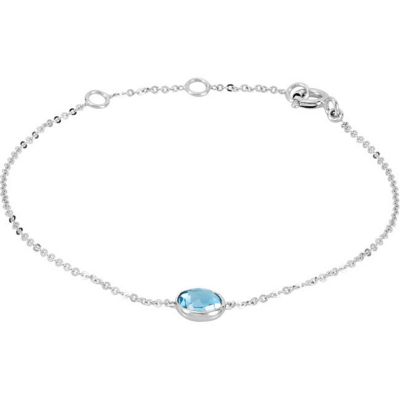 Genuine Swiss Blue Topaz Bracelet