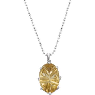 Genuine Lime Quartz Pendant