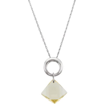 Genuine Lime Quartz Pendant