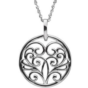 Circle Pendant on a 18