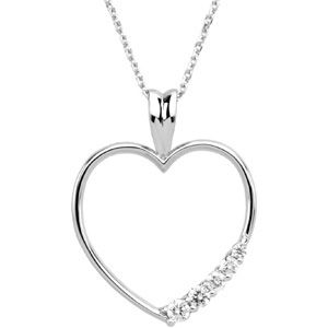 1/5 ct tw Journey Diamond Heart Necklace