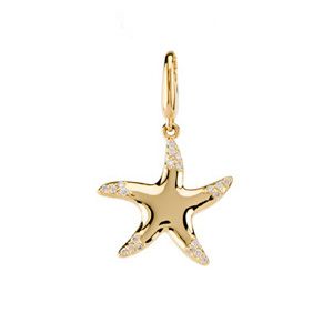 1/10 ct tw Diamond Starfish Charm