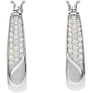 1/3 ct tw Diamond Hoop Earrings
