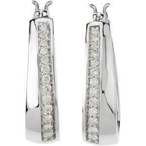 1/3 ct tw Diamond Hoop Earrings