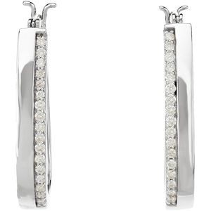1/3 ct tw Diamond Hoop Earrings