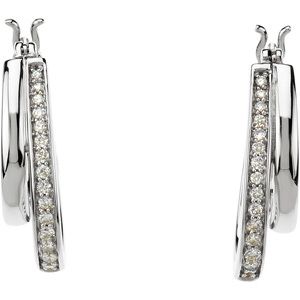 1/4 ct tw Diamond Hoop Earrings