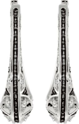 1 ct tw Black & White Diamond Earrings 