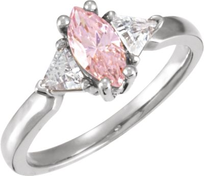 Ring Mounting for Marquise Gemstone