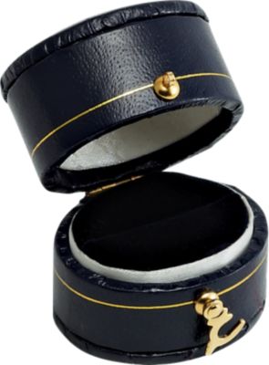 Blue Leatherette Ring Boxes