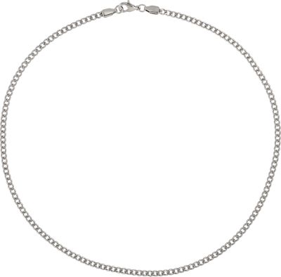 Stainless Steel Diamond Cut Curb Chain with Lobster Clasp