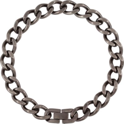 Stainless Steel Oxidized Curb Chain or Bracelet