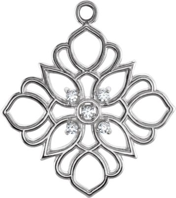 Fashion Dangle Component with Jump Ring for Round Stones