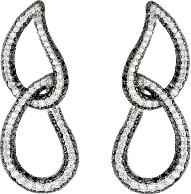 2 3/4 ct tw Black & White Diamond Earrings