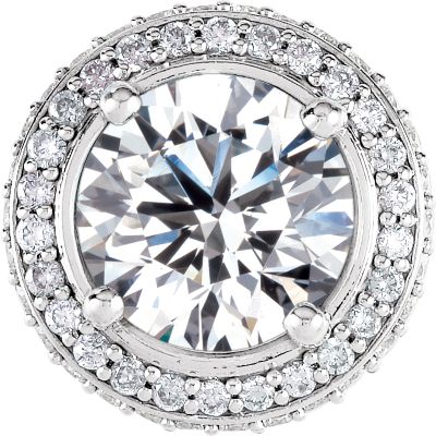 Round Halo Peg Setting with Round Frame 