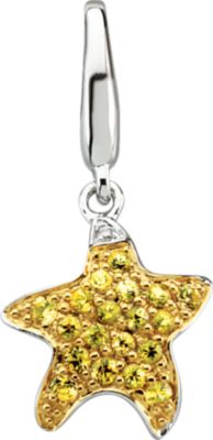 Genuine Yellow Sapphire Starfish Charm