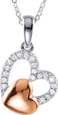 1/6 ct tw Diamond Double Heart Design 18