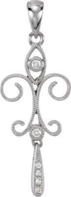Diamond Fleur-de-Lis Pendant