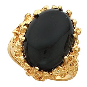 Ring Mounting for Oval Cabochon Gemstone Solitaire