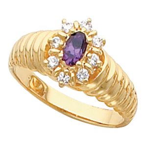 Ring Mounting for Oval Gemstone 