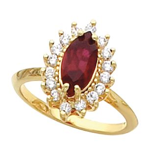 Ring Mounting for Marquise Gemstones