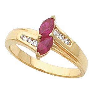 Ring Mounting for Marquise Gemstones
