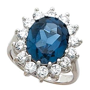 Ring Mounting for Oval Gemstone 