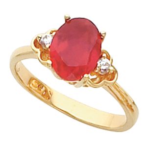 Ring Mounting for Oval Gemstone 