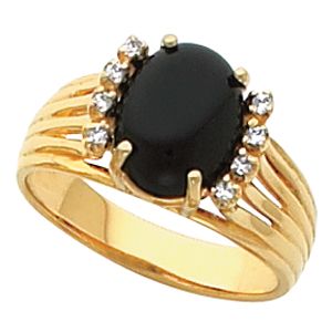Ring Mounting for Oval Cabochon or Faceted Gemstone 