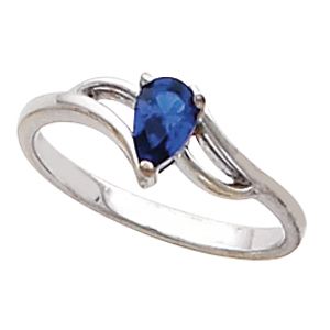 Ring Mounting for Pear Shape Gemstone Solitaire